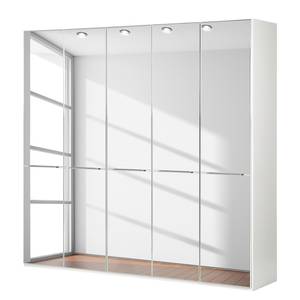 Drehtürenschrank Chicago I Alpinweiß / Spiegelglas - 250 x 236 cm - 5 Türen