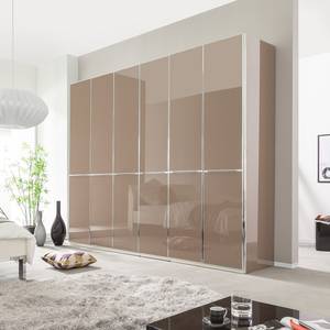 Drehtürenschrank Chicago I Glas Sahara Dunkel - 300 x 216 cm - 6 Türen