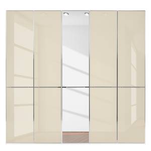 Drehtürenschrank Chicago II Magnolie / Spiegelglas - 250 x 216 cm - 5 Türen