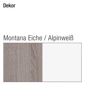 Draaideurkast Julan Montana eikenhouten look/alpinewit - Zonder spiegeldeuren