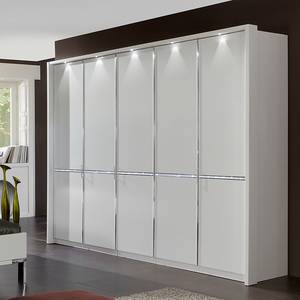 Armoire à portes battantes Dubai Blanc alpin - Largeur : 100 cm - 2 porte - Sans cadre passepartout - Sans éclairage