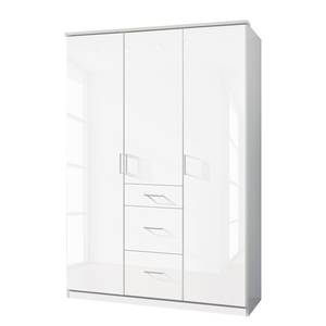 Drehtürenschrank Duncans Hochglanz Weiß - 135 cm (3-türig) - Breite: 135 cm