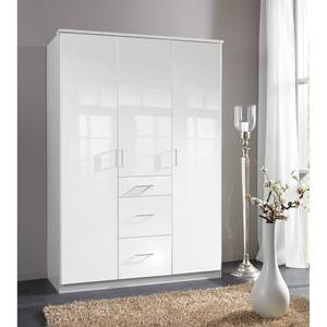 Drehtürenschrank Duncans Hochglanz Weiß - 135 cm (3-türig) - Breite: 135 cm