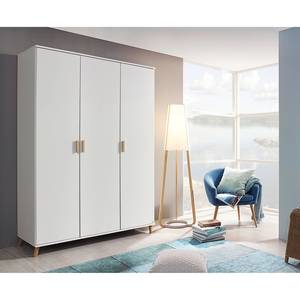 Armoire à portes battantes Falun Blanc alpin / Frêne de Coimbra - Largeur : 136 cm