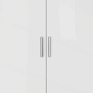 Armoire Garmisch-Plus portes pivotantes - Blanc brillant / Blanc alpin - Largeur : 226 cm