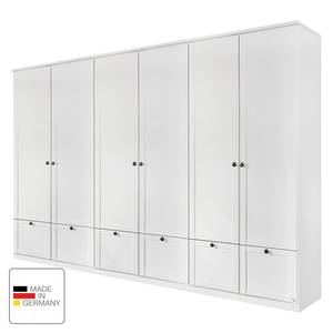 Armoire à portes battantes Gera Blanc alpin - Largeur : 271 cm - 6 portes