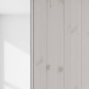 Armoire à portes battantes Hanstholm Pin verni blanc - Hauteur : 206 cm