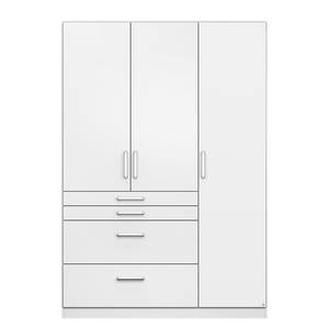 Armoire à portes battantes Homburg I Blanc alpin - Largeur : 136 cm - Sans portes miroir