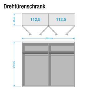 Schlafzimmerset Ilona V (4-teilig) Alpinweiß / Edelbuche Dekor