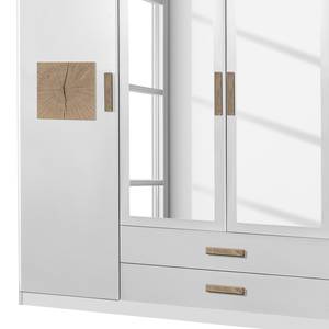 Armoire à portes battantes Kärnten Blanc - Bois manufacturé - 180 x 199 x 58 cm