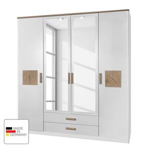 Drehtürenschrank Kärnten Weiß - Holzwerkstoff - 180 x 199 x 58 cm