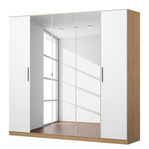 Drehtürenschrank KiYDOO I Weiß / Eiche Riviera Dekor - 226 x 197 cm - Classic