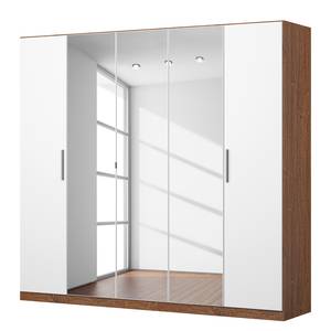 Armoire à portes battantes KiYDOO I Blanc / Imitation chêne de Stirling - 226 x 210 cm - Basic