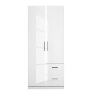 Drehtürenschrank KiYDOO II Hochglanz Weiß / Alpinweiß - 91 x 210 cm - 2 Türen - Basic