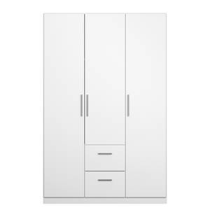 Armoire à portes battantes KiYDOO II Blanc alpin - 136 x 197 cm - 3 portes - Confort