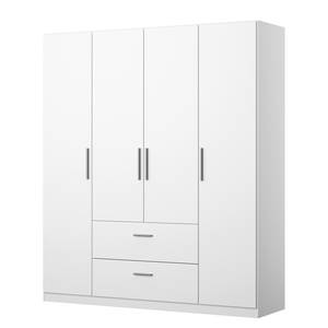 Armoire à portes battantes KiYDOO II Blanc alpin - 181 x 210 cm - 4 portes - Basic