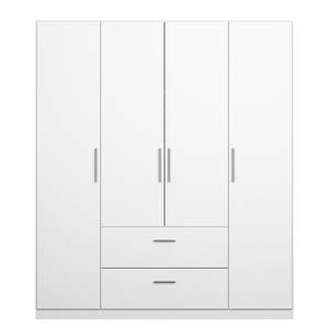 Armoire à portes battantes KiYDOO II Blanc alpin - 181 x 210 cm - 4 portes - Basic