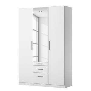 Armoire à portes battantes KiYDOO IV Blanc alpin - 136 x 197 cm - 3 portes - Confort