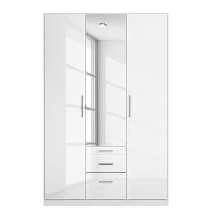 Armoire à portes battantes KiYDOO IV Blanc brillant / Blanc alpin - 136 x 197 cm - 3 portes - Classic