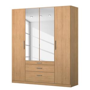 Armoire à portes battantes KiYDOO IV Imitation chêne de Riviera - 181 x 210 cm - 4 portes - Basic