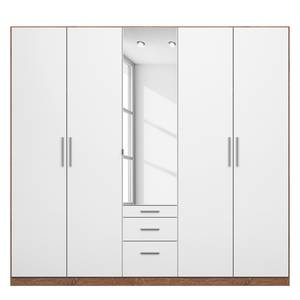 Drehtürenschrank KiYDOO IV Weiß / Eiche Stirling Dekor - 226 x 197 cm - 5 Türen - Basic