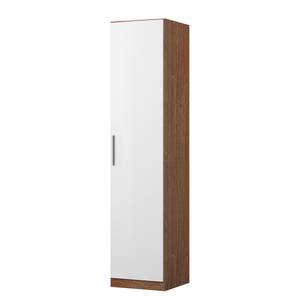 Armoire à portes battantes KiYDOO V Blanc / Imitation chêne de Stirling - 47 x 197 cm - 1 porte - Basic