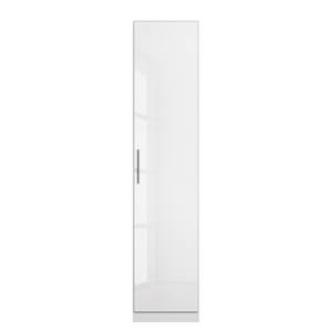 Armoire à portes battantes KiYDOO V Blanc brillant / Blanc alpin - 47 x 210 cm - 1 porte - Confort