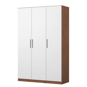 Drehtürenschrank KiYDOO V Weiß / Eiche Stirling Dekor - 136 x 210 cm - 3 Türen - Classic