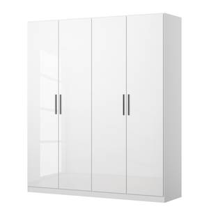 Armoire à portes battantes KiYDOO V Blanc brillant / Blanc alpin - 181 x 197 cm - 4 portes - Basic