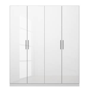 Drehtürenschrank KiYDOO V Hochglanz Weiß / Alpinweiß - 181 x 197 cm - 4 Türen - Comfort