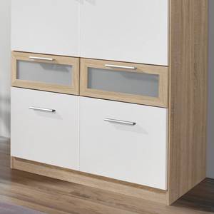 Armoire à portes battantes Bochum-Extra Blanc alpin / Imitation chêne de Sonoma - 91 cm - 2 portes