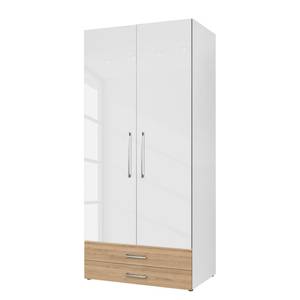 Armoire à portes battantes KSW II Blanc alpin brillant / Chêne sauvage - 2