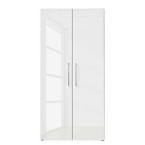 Armoire à portes battantes KSW I Blanc alpin brillant - Largeur : 100 cm - 2 porte