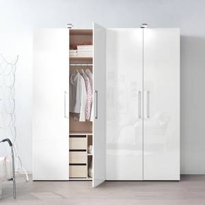 Armoire à portes battantes KSW I Blanc alpin brillant - Largeur : 100 cm - 2 porte