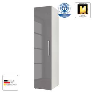 Armoire à portes battantes KSW I Gris lave brillant - Largeur : 50 cm - 1 porte