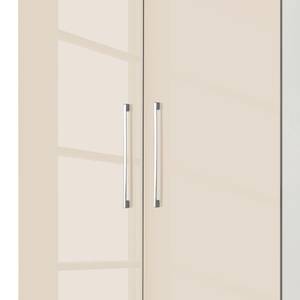 Armoire à portes battantes KSW I Couleur latte macchiato brillant - Largeur : 100 cm - 2 porte