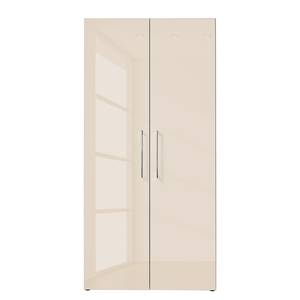 Armoire à portes battantes KSW I Couleur latte macchiato brillant - Largeur : 100 cm - 2 porte