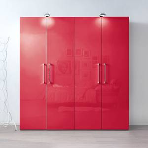 Armoire à portes battantes KSW I Rouge brillant - Largeur : 100 cm - 2 porte