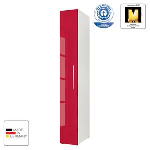 Armoire à portes battantes KSW I Rouge brillant - Largeur : 30 cm - 1 porte