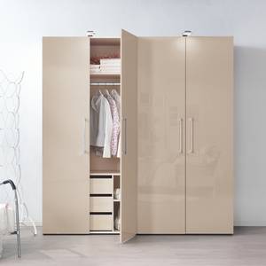 Armoire à portes battantes KSW I Gris sable brillant - Largeur : 100 cm - 2 porte