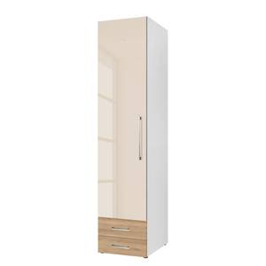 Armoire à portes battantes KSW Couleur latte macchiato brillant / Chêne sauvage - Butoir à gauche - 2