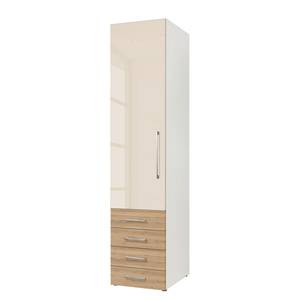 Armoire à portes battantes KSW Couleur latte macchiato brillant / Chêne sauvage - Butoir à gauche - 4