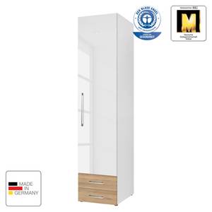 Armoire à portes battantes KSW Blanc alpin brillant / Chêne sauvage - Butoir à droite - 2