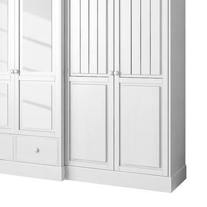 Drehtürenschrank La Coquette Kiefer teilmassiv - Weiß - Breite: 321 cm - 6 Türen