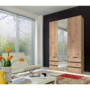 Drehtürenschrank Level 36A Plankeneiche Dekor - 150 x 236 cm - Mit Spiegeltür/-en