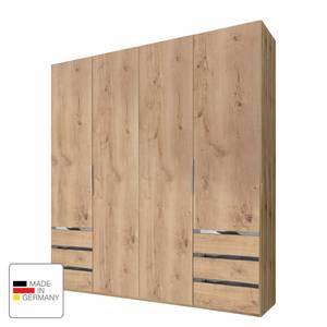 Draaideurkast level 36A Eiken planken look - 200 x 216 cm - Zonder spiegeldeuren