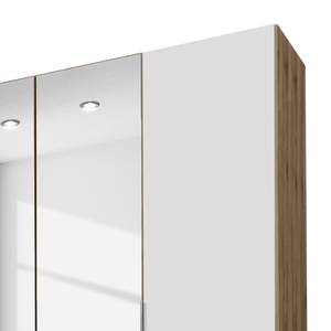 Draaideurkast level 36A Alpinewit/Eiken planken look - 200 x 236 cm - Met spiegeldeuren