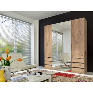 Drehtürenschrank Level 36A Plankeneiche Dekor - 200 x 236 cm - Mit Spiegeltür/-en