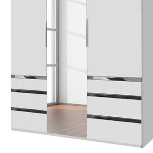 Drehtürenschrank Level 36A Alpinweiß - 150 x 216 cm - Mit Spiegeltür/-en