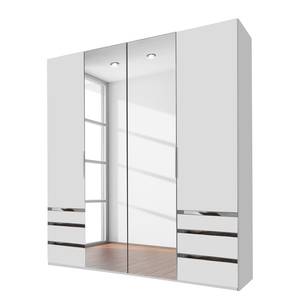 Armoire à portes battantes level 36A Blanc alpin - 200 x 236 cm - Avec portes miroir